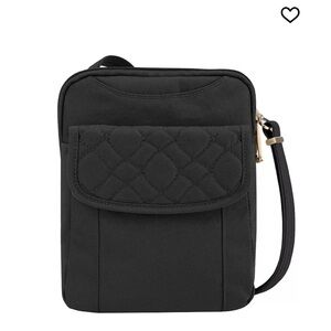 Travelon Anti-Theft Signature Quilted Slim Pouch. It is a compact crossbody bag